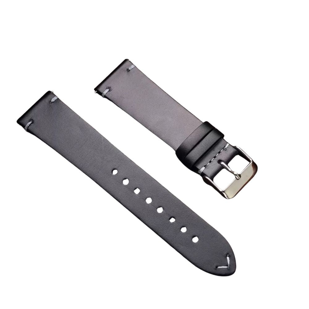 Full Grain Oil Wax Leather Watch Strap - Brown