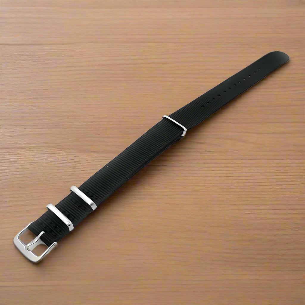 Nato Nylon Watch Strap - Grey and Black