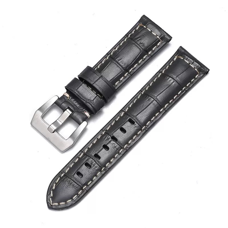 Alligator Grain Leather Watch Strap - Green