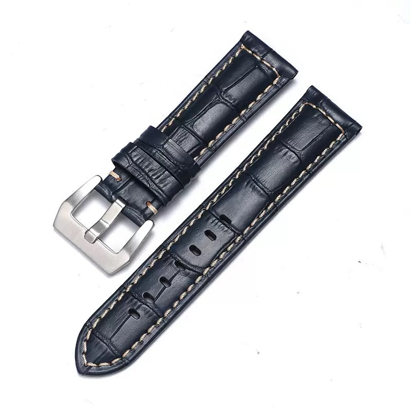 Alligator Grain Leather Watch Strap - Green