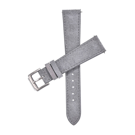 Suede Leather Watch Strap - Grey