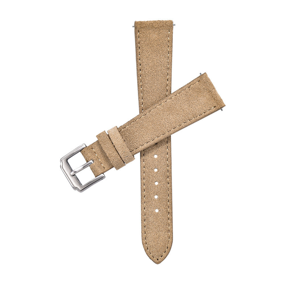 Suede Leather Watch Strap - Brown