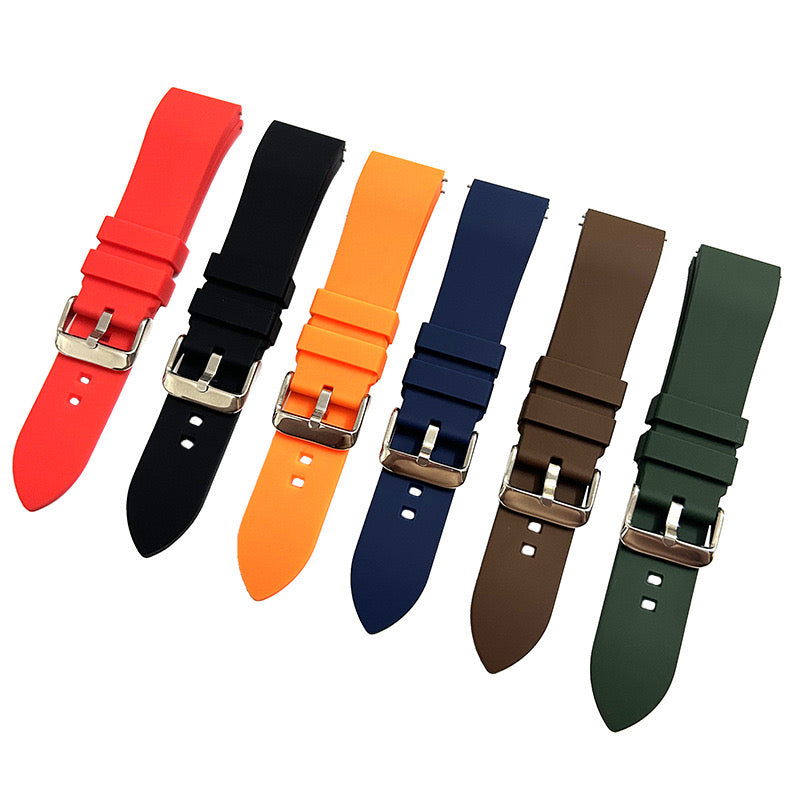 FKM Rubber Watch Strap - Dark Green