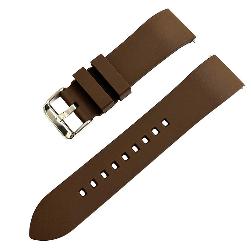 FKM Rubber Watch Strap - Brown